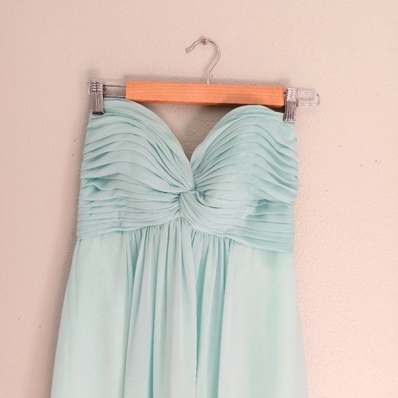 Bill Levkoff Bella Bridesmaid Prom Gown Mint Green Wedding Party Dres Style 6 - Picture 6 of 11
